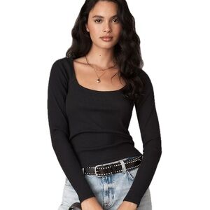 Anthropologie Long Sleeve Scoop Neck Top